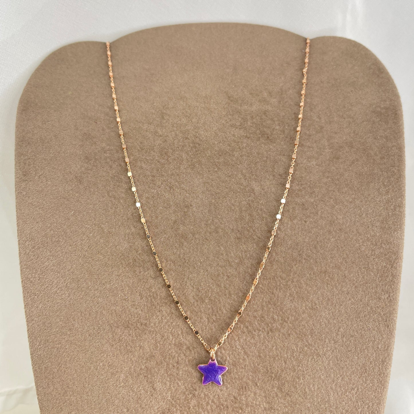 Collana choker dadini con stella da 0,8 mm smaltata cm 35 - Lumiere Bijoux