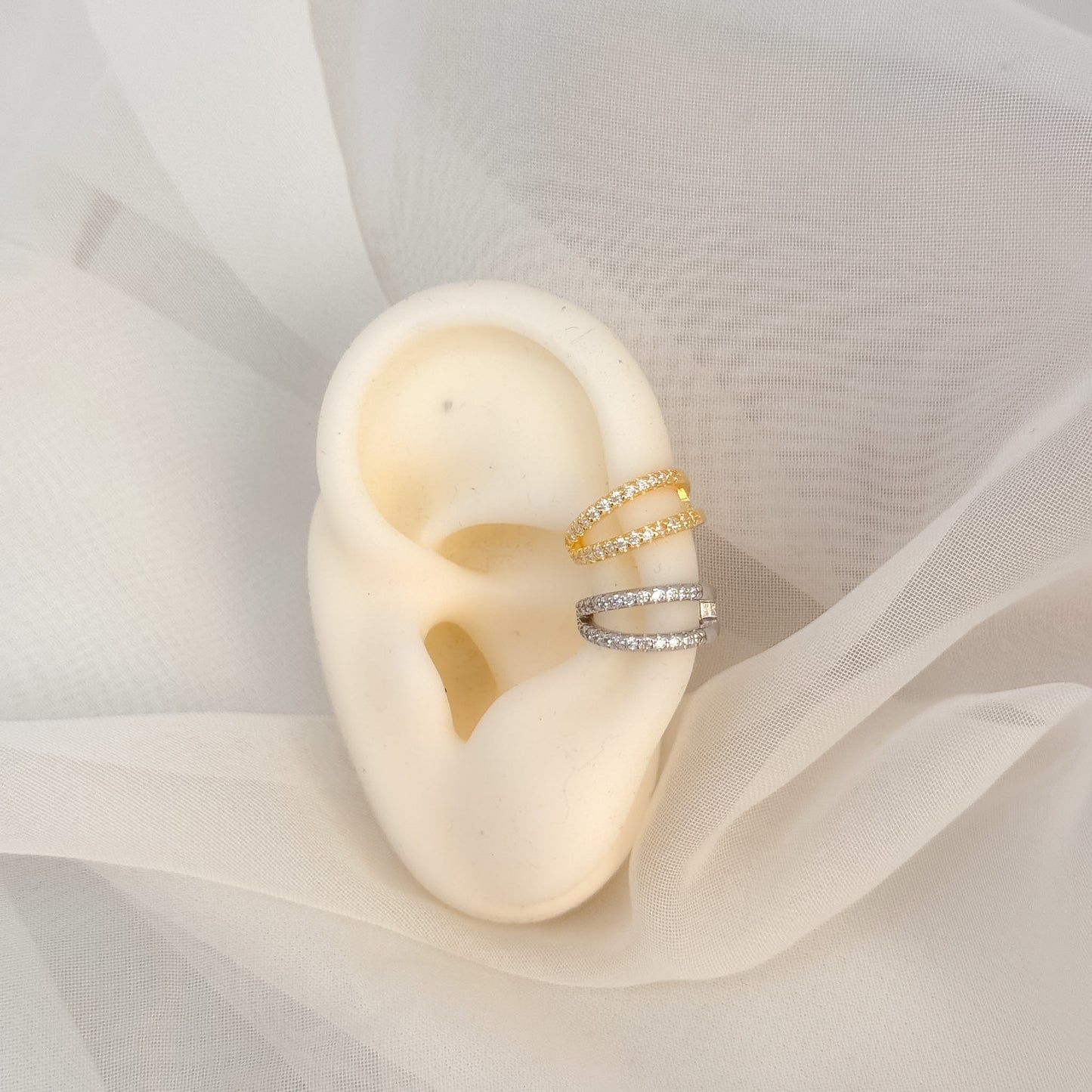 Earcuff due fili zirconi - Lumiere Bijoux