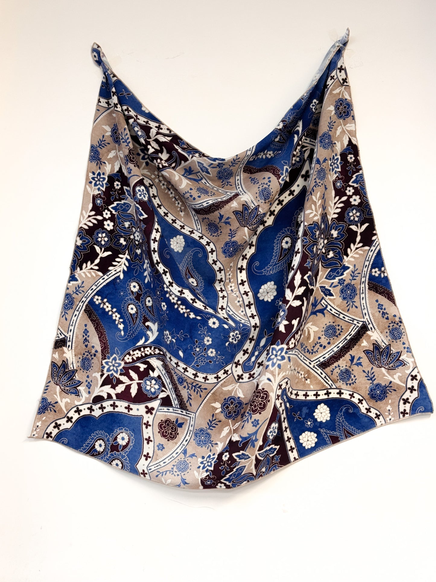 Foulard 100% seta - Bandana Blu - Lumiere Bijoux