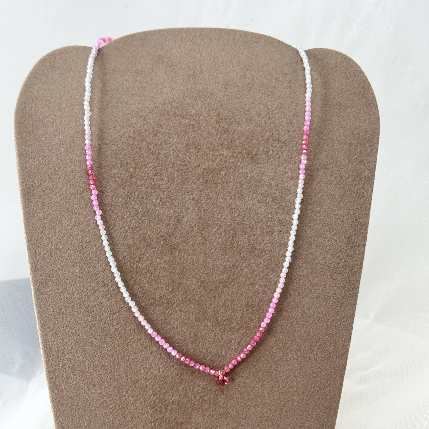 Collana cristalli lilla o rosa 35 cm - Lumiere Bijoux