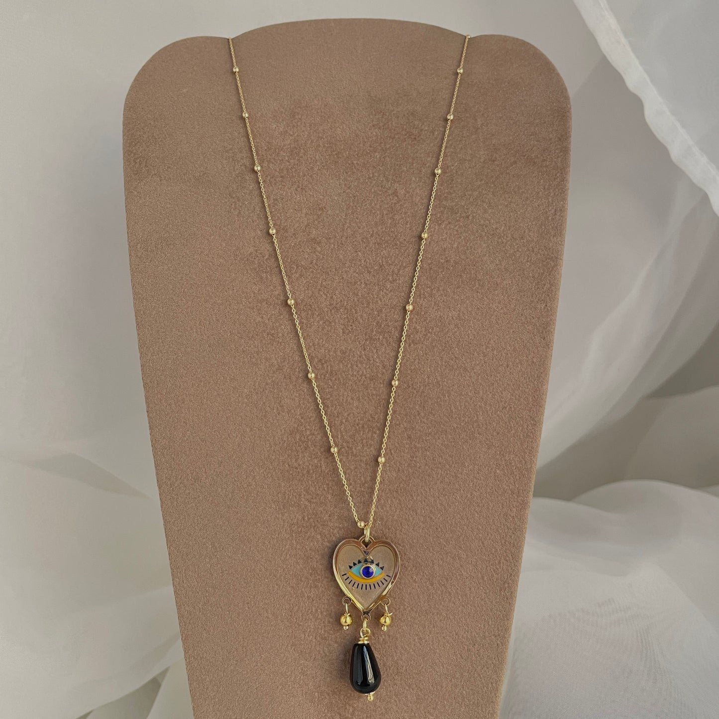 Collana Devota catena micro rosario cm 36 oro giallo - Lumiere Bijoux