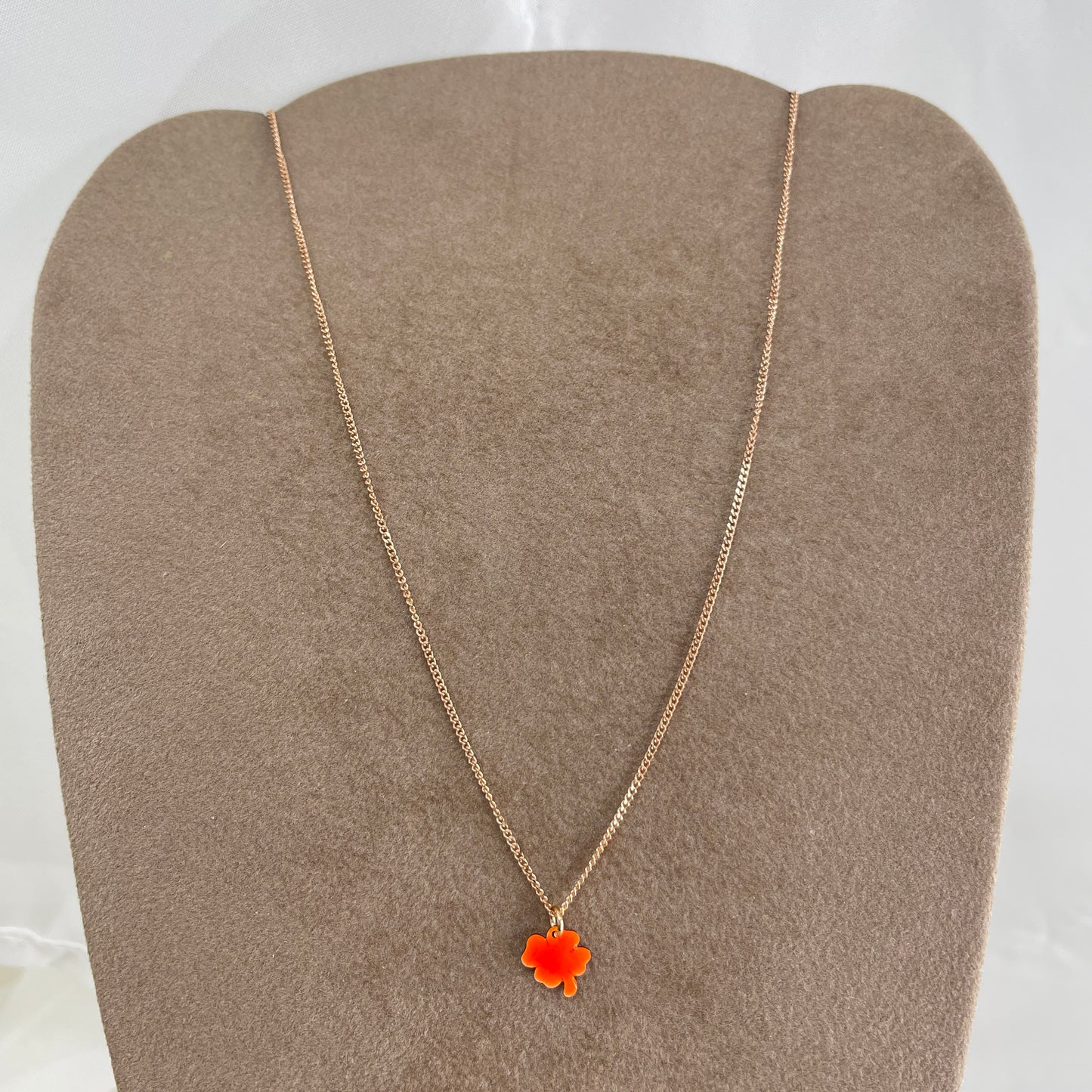 Collana choker grumette quadrifoglio da 0,7 mm smaltato cm 35 - Lumiere Bijoux