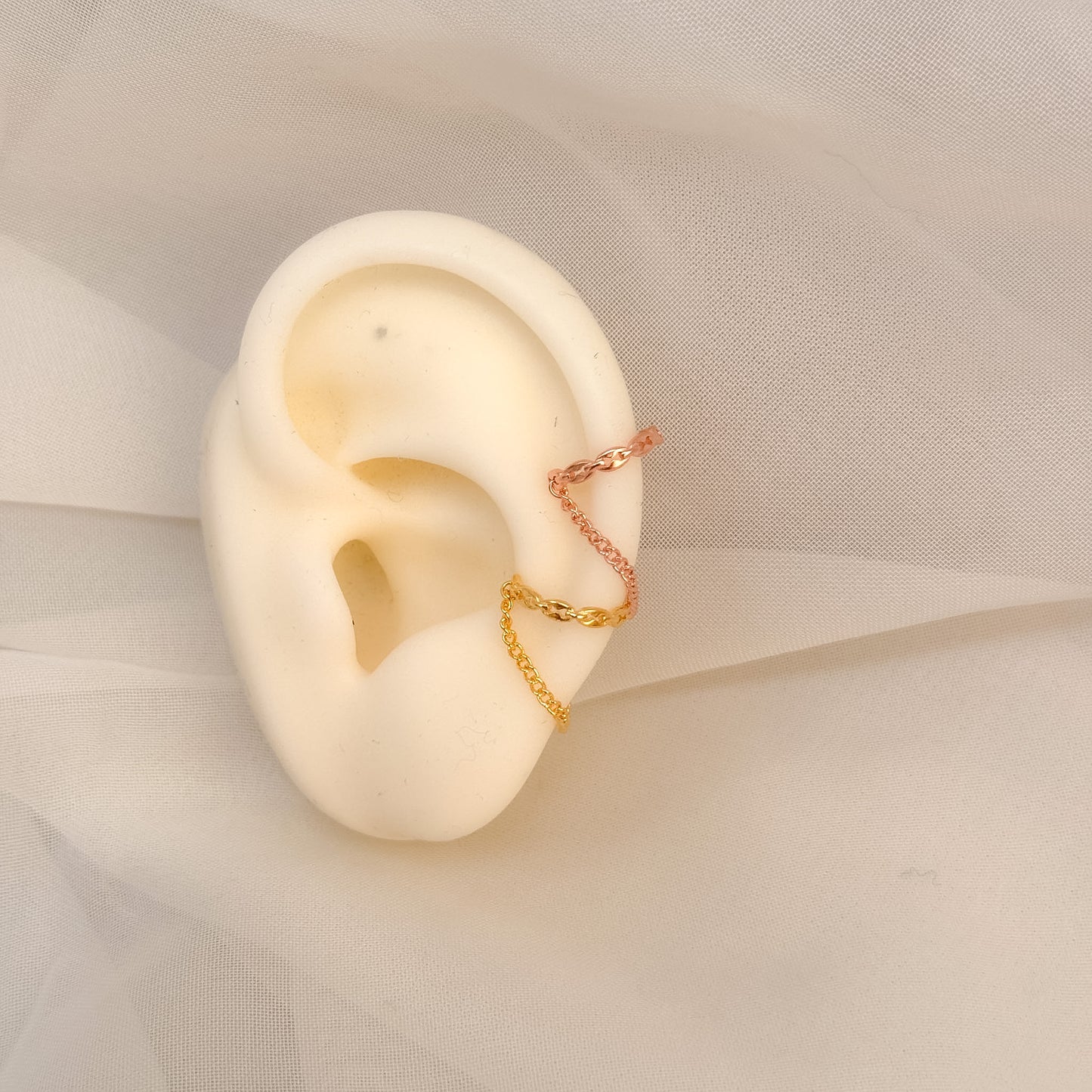 Earcuff grumette con catena - Lumiere Bijoux