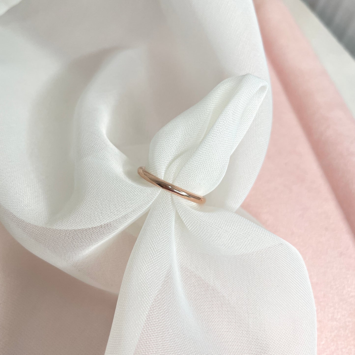 Anello fedina rosè bombata 2 mm misura 13 - Lumiere Bijoux