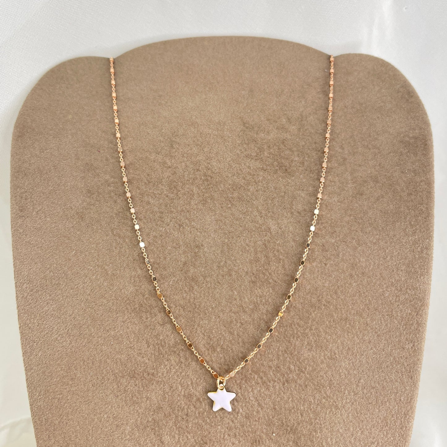 Collana choker dadini con stella da 0,8 mm smaltata cm 35 - Lumiere Bijoux