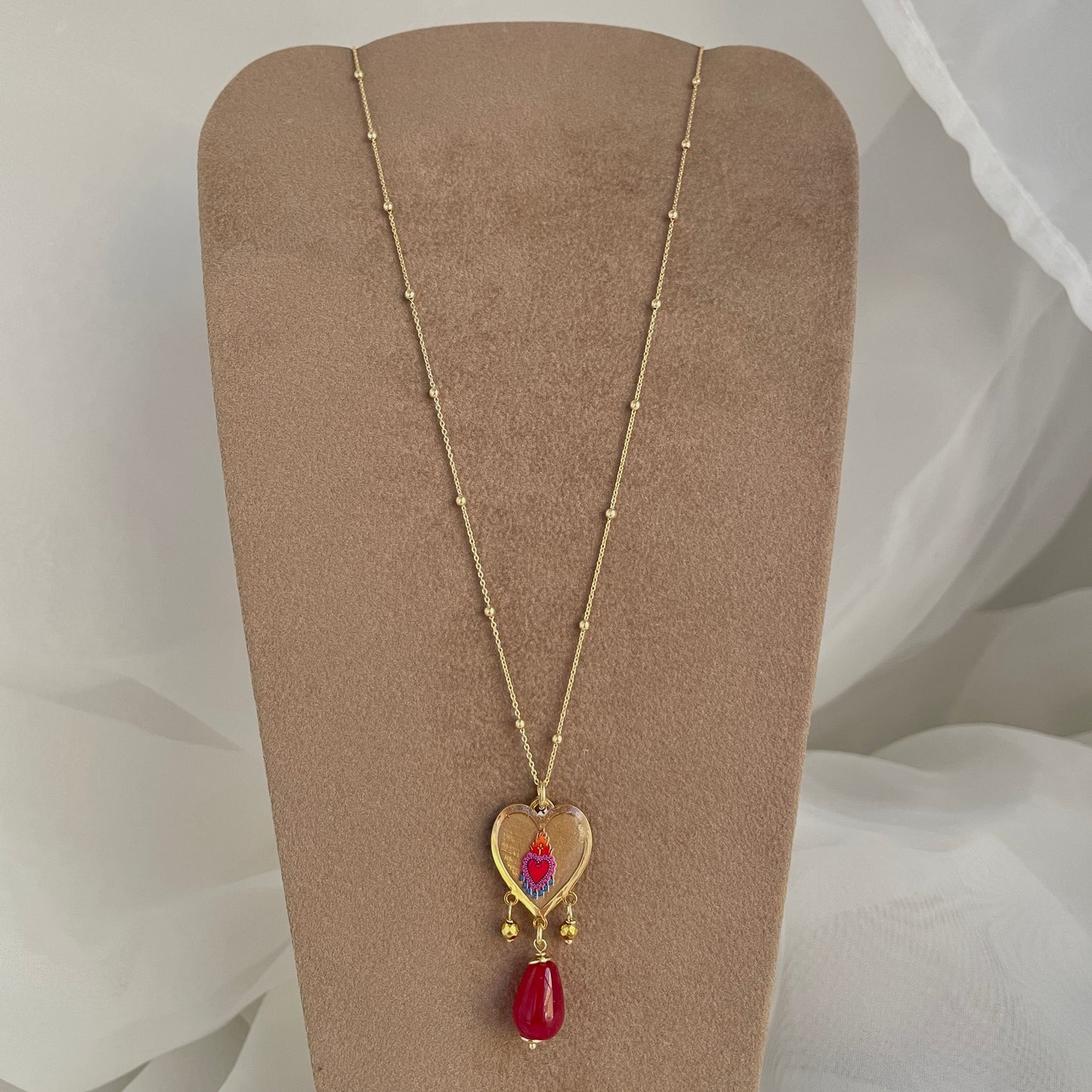 Collana Devota catena micro rosario cm 36 oro giallo - Lumiere Bijoux