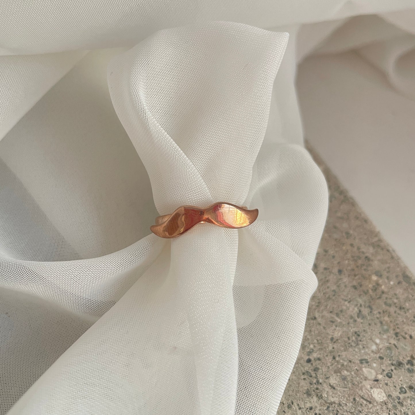Anello baffo argento o rose' misura 14 o 15