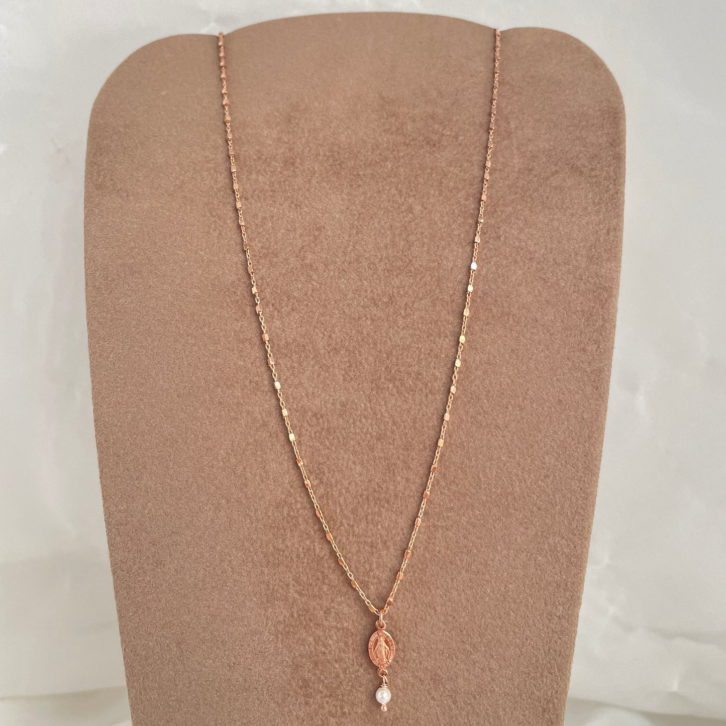 Collana catena dadini con madonnina - cm 45 - Lumiere Bijoux