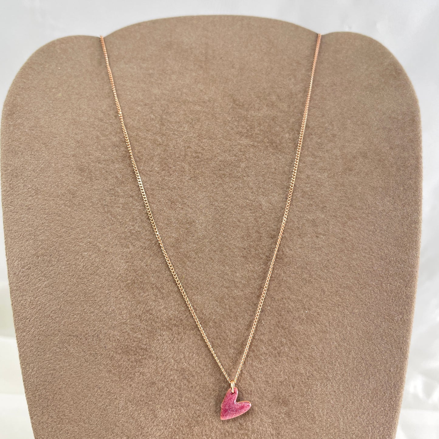 Collana choker grumette con cuore allungato da 0,8 mm smaltato cm 35 - Lumiere Bijoux