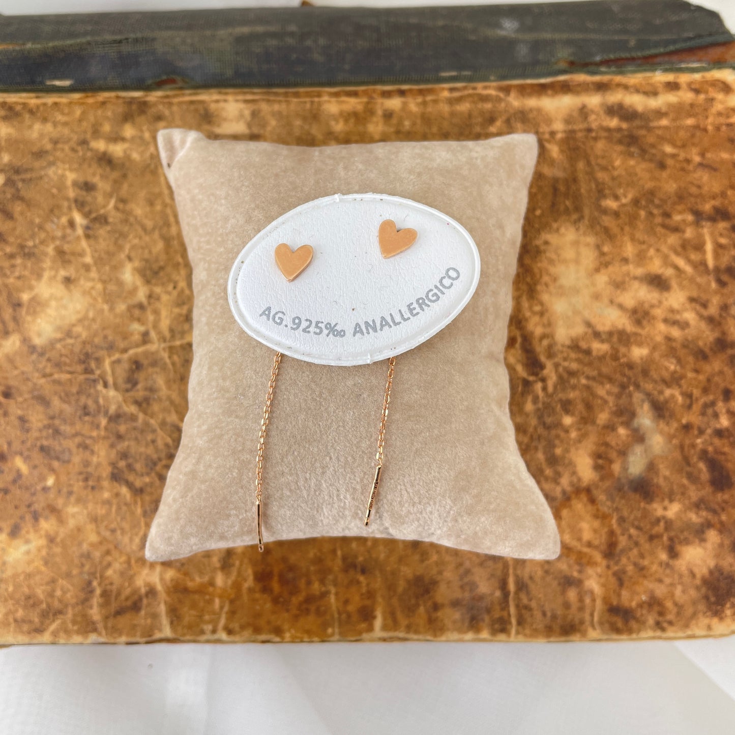 Coppia orecchini a lobo stella cuore o perla con allungo di catenella - Lumiere Bijoux