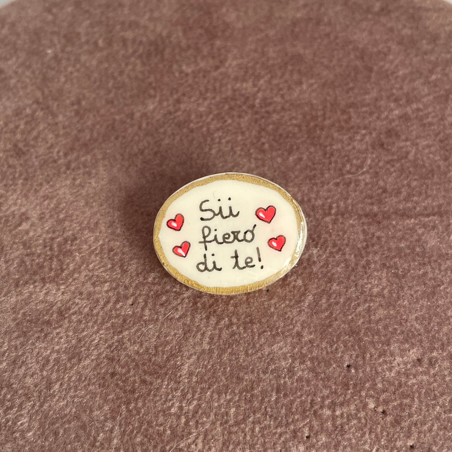 Spille Ceramica Dipinta a Mano con frasi e soggetti - pezzi unici - Lumiere Bijoux