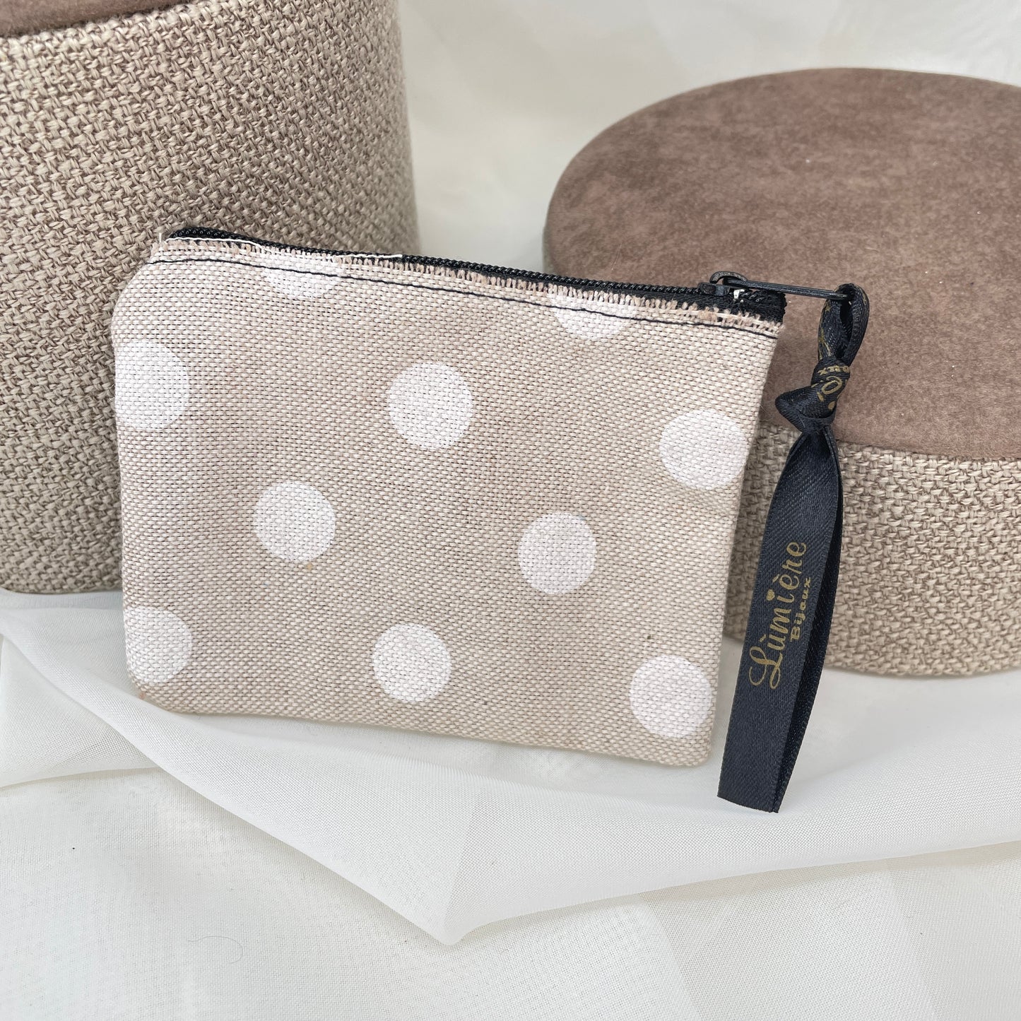 Pochette con zip Lumiere Bijoux in tessuto - Lumiere Bijoux