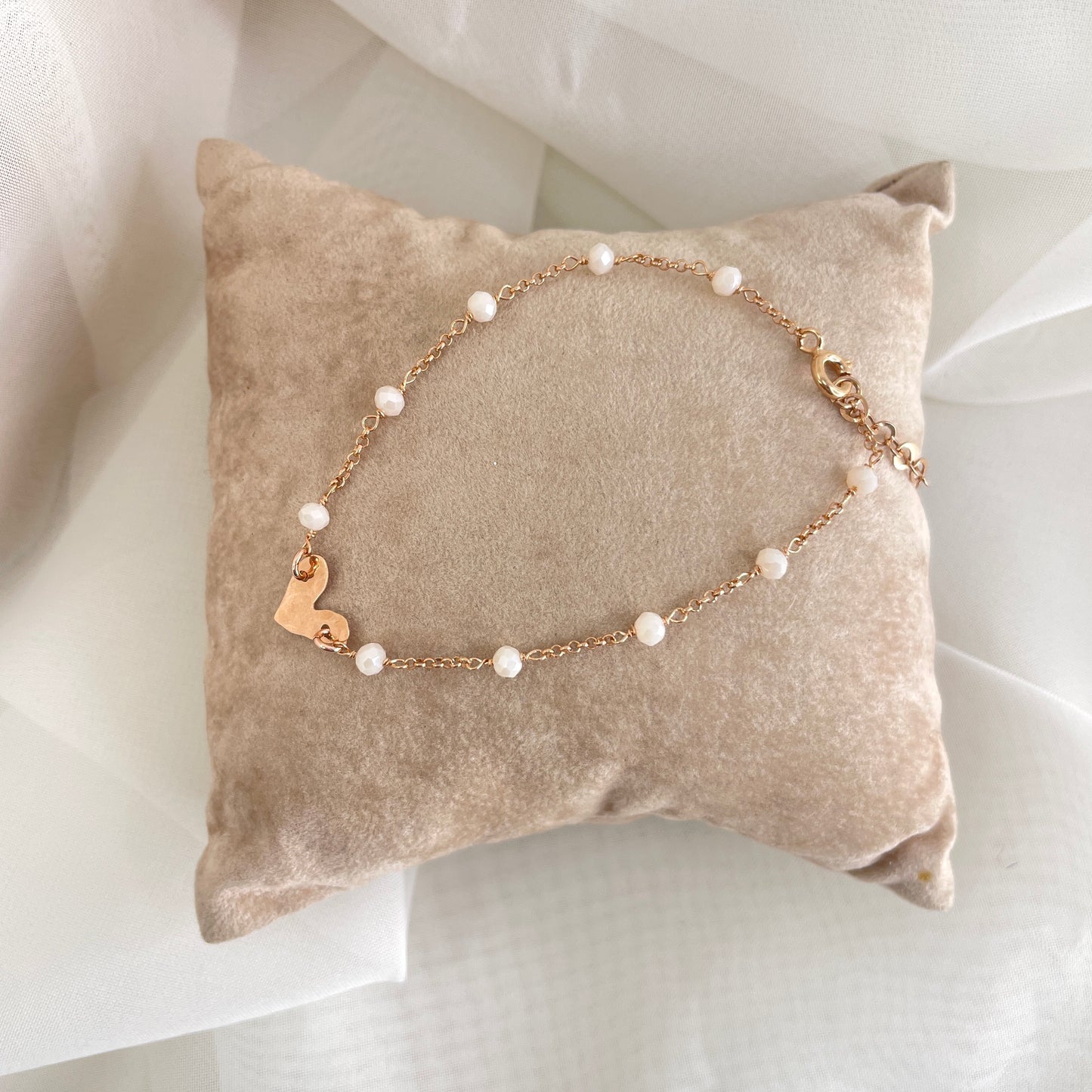 Bracciale cristalli multicolore con soggetto da 0,8 mm stella o cuore o quadrifoglio cm 17 - pezzi unici - Lumiere Bijoux