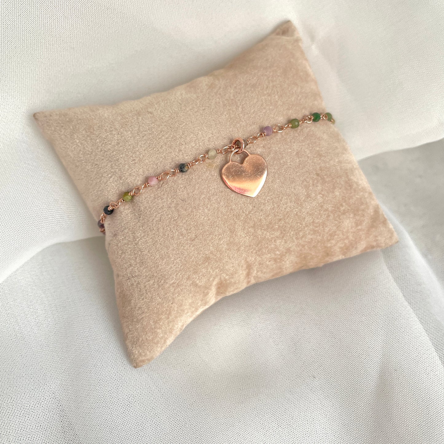 Bracciale cristalli o micro cristalli con cuore cm 17 - pezzi unici - Lumiere Bijoux