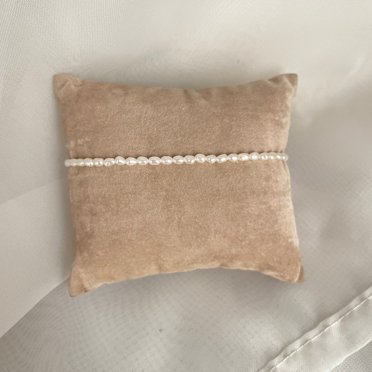 Bracciale micro perle risino o tonde naturali cm 17 - Lumiere Bijoux