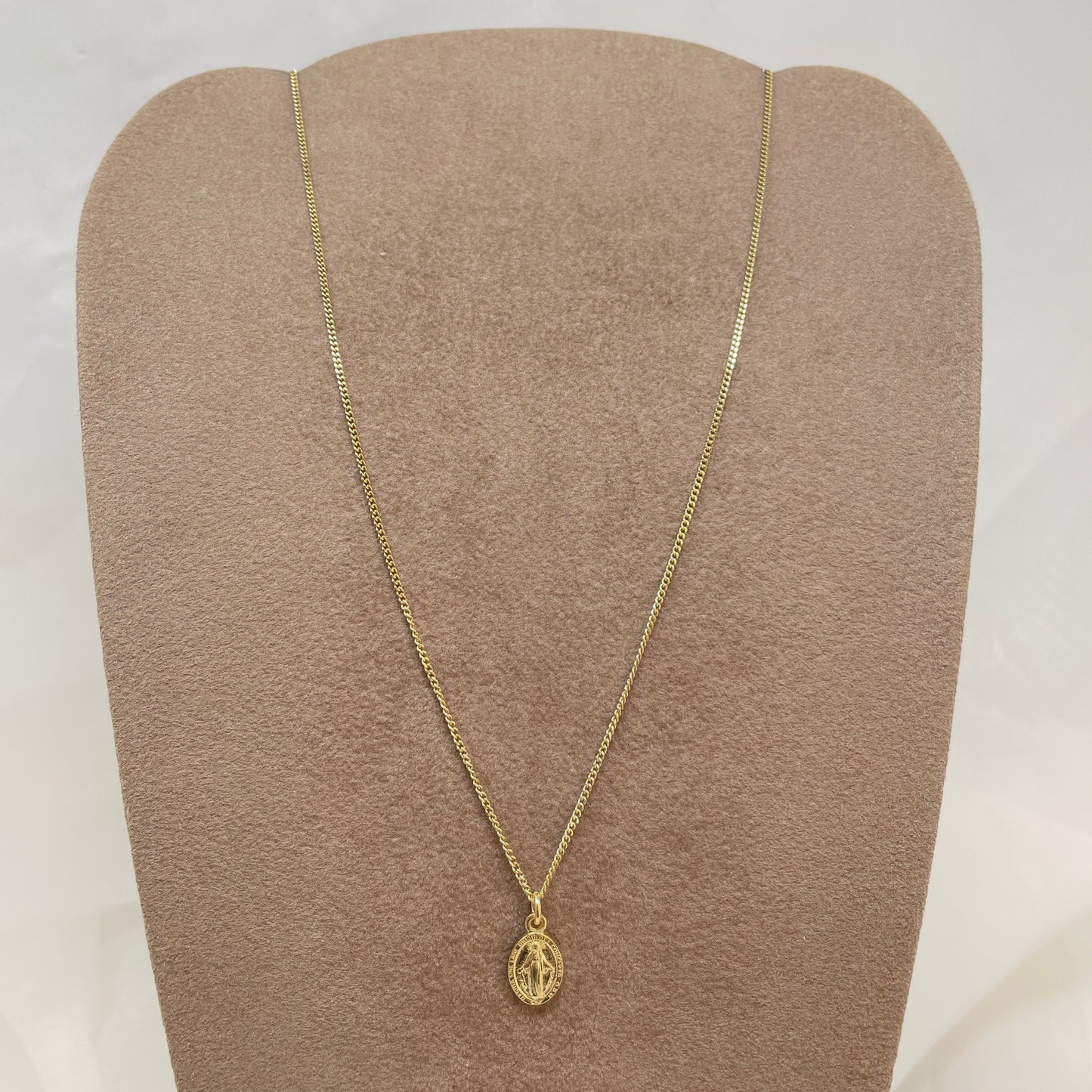 Collana catena grumette cm 35 con madonnina - Lumiere Bijoux