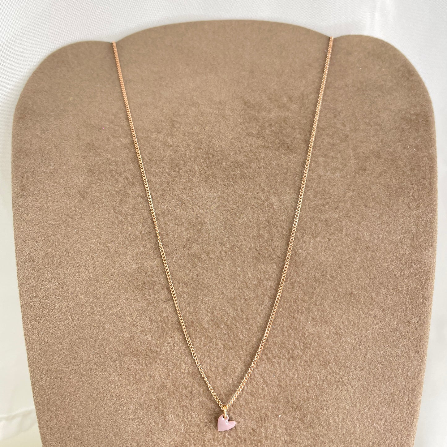 Collana choker grumette con micro cuore sweet da 0,5 mm smaltato 35 cm - Lumiere Bijoux