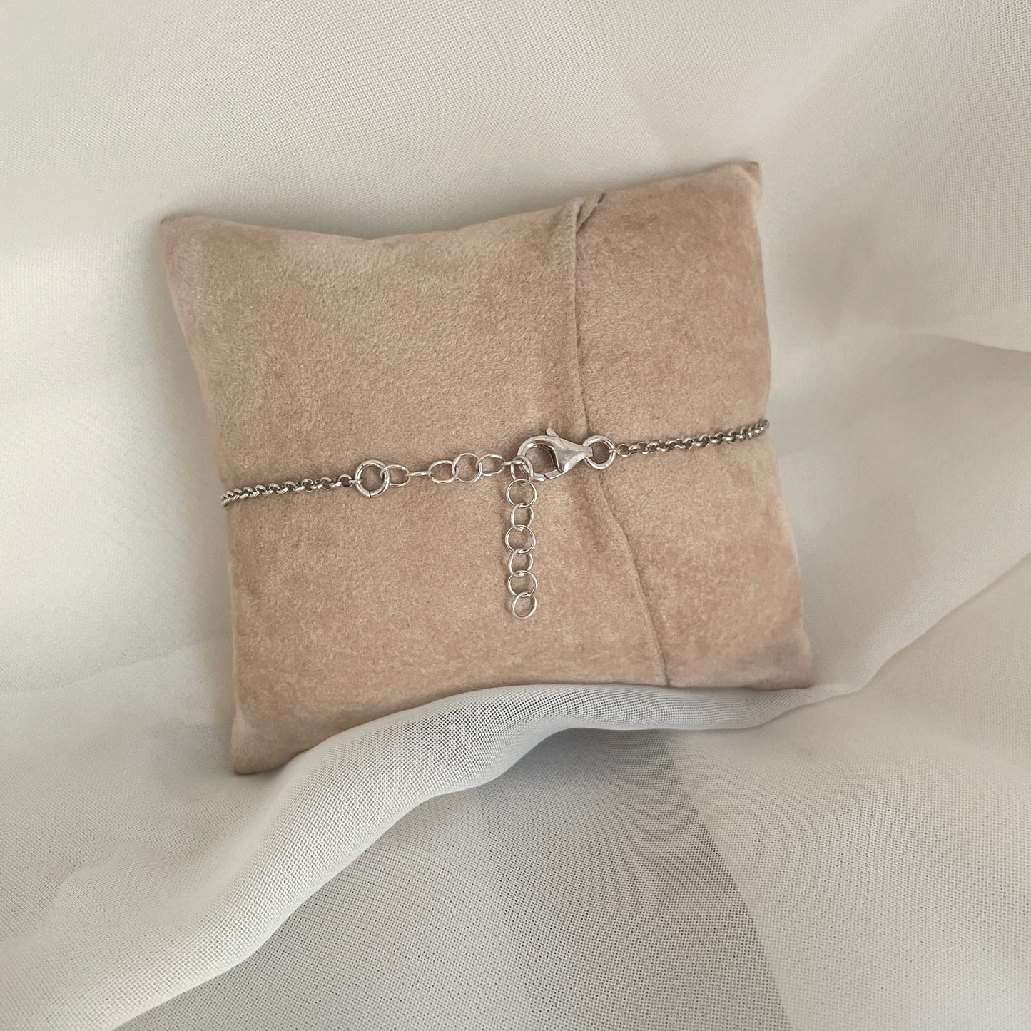 Bracciale catena argento con puzzle cm 17 - Lumiere Bijoux