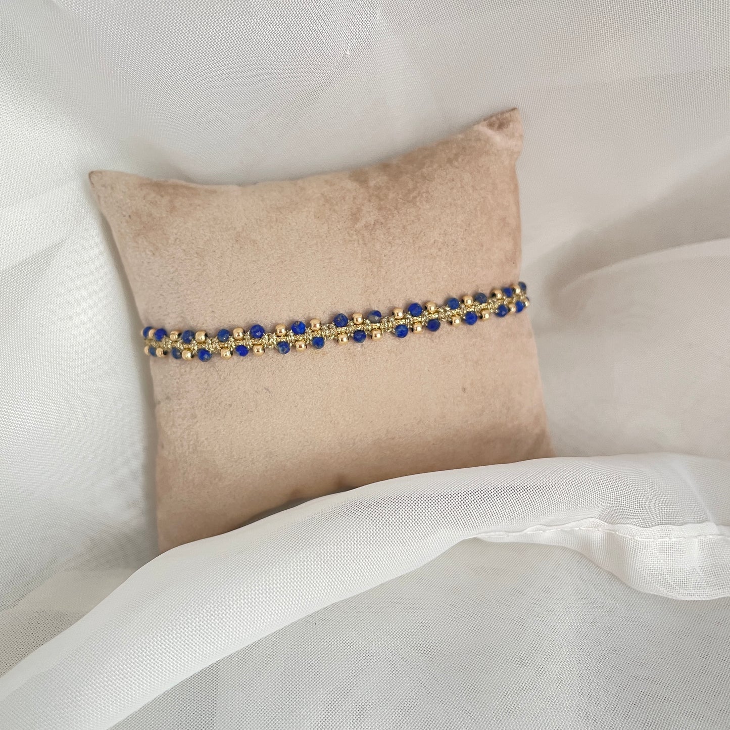 Bracciale Parigi pietre semi preziose regolabile