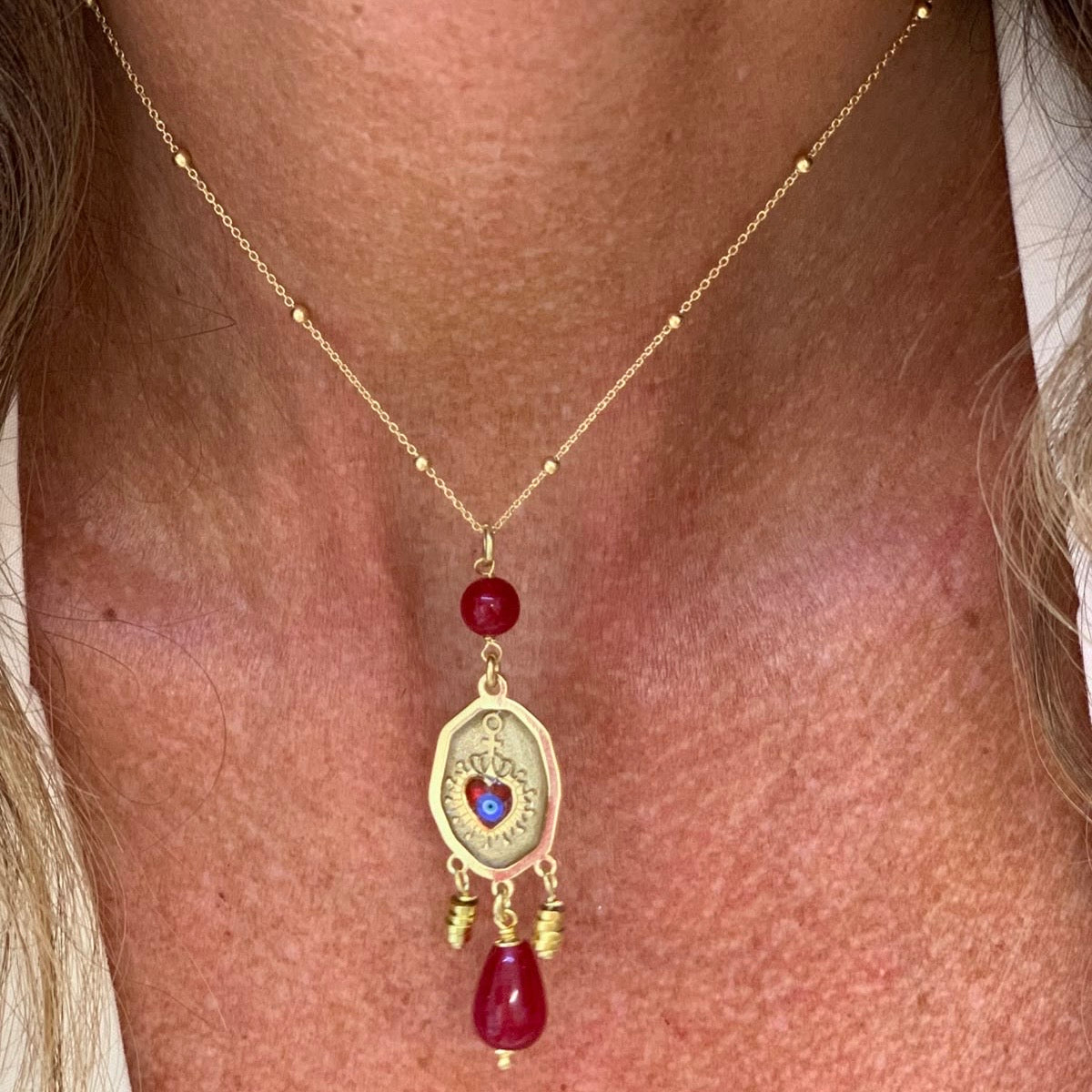 Collana Devota catena micro rosario cm 36 oro giallo - Lumiere Bijoux