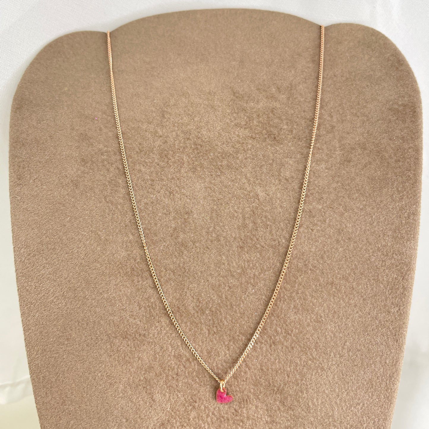 Collana choker grumette con micro cuore sweet da 0,5 mm smaltato 35 cm - Lumiere Bijoux