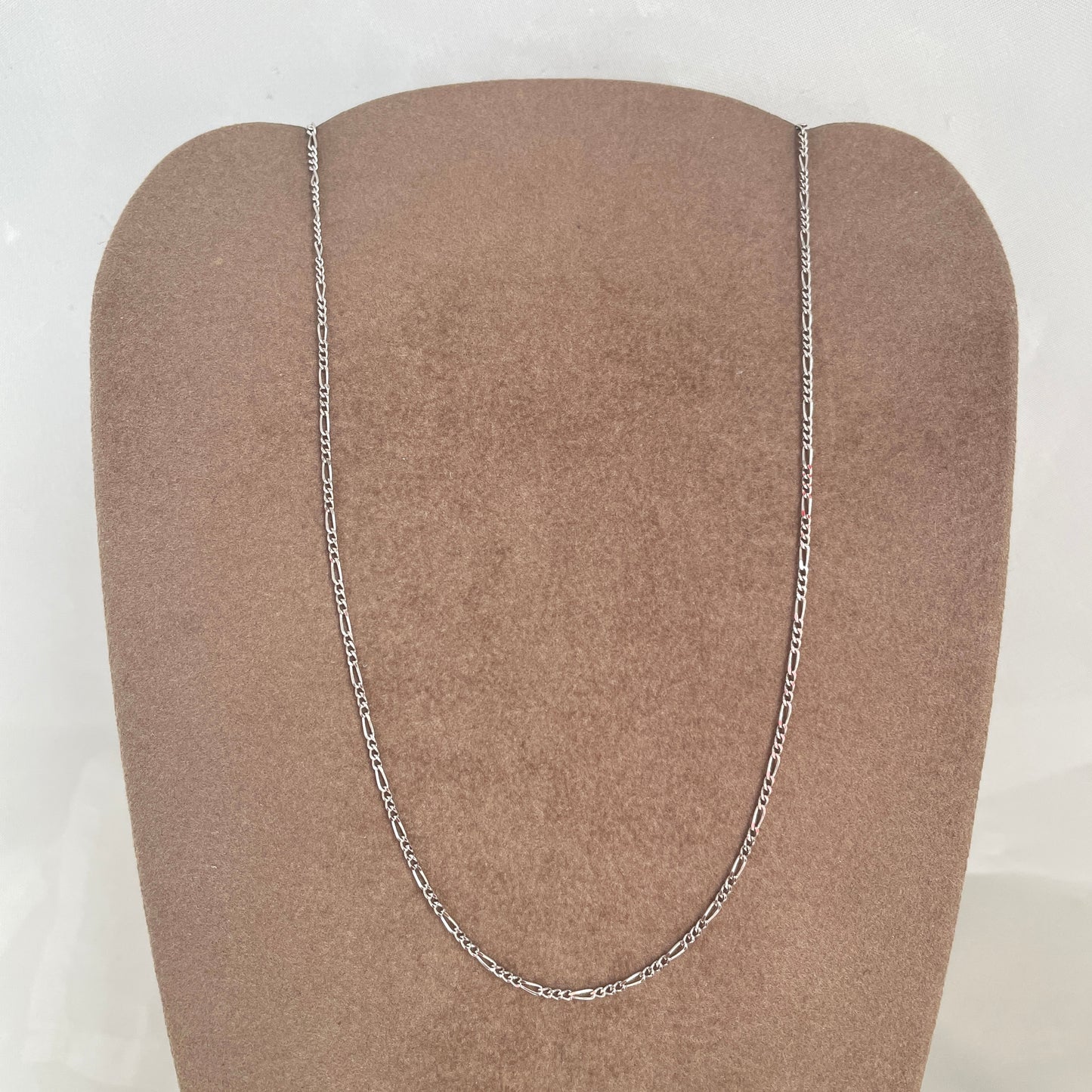 Collana catena grumette fine cm 40 in argento bianco - pezzo unico