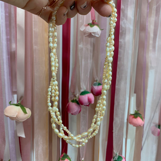 Collana di perle a tre fili cm 40 - pezzo unico