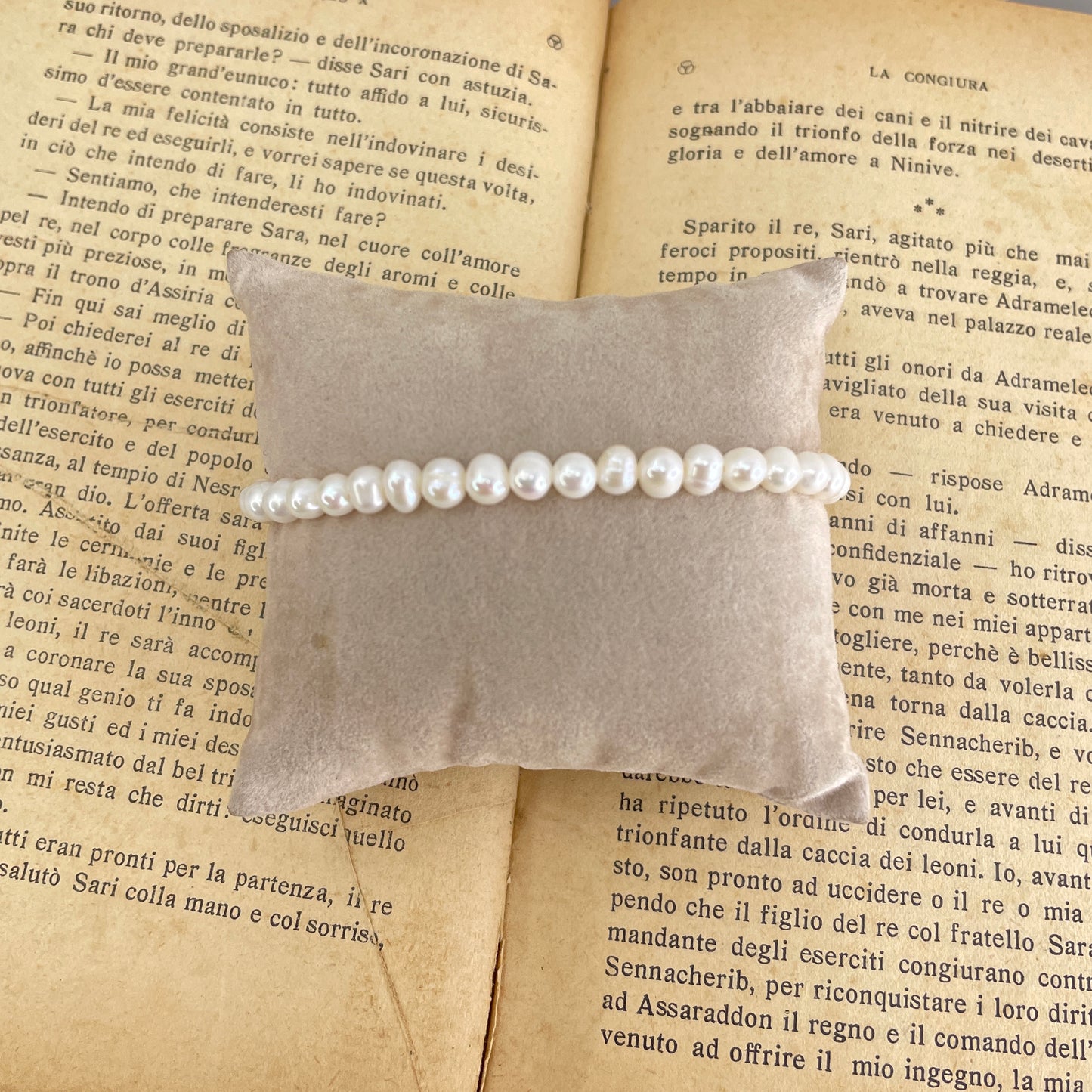 Bracciale perle tonde irregolari da 0,5 mm cm 17 - Lumiere Bijoux