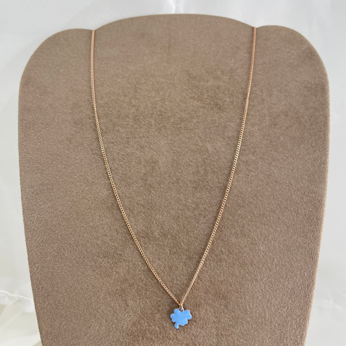 Collana choker grumette quadrifoglio da 0,7 mm smaltato cm 35 - Lumiere Bijoux