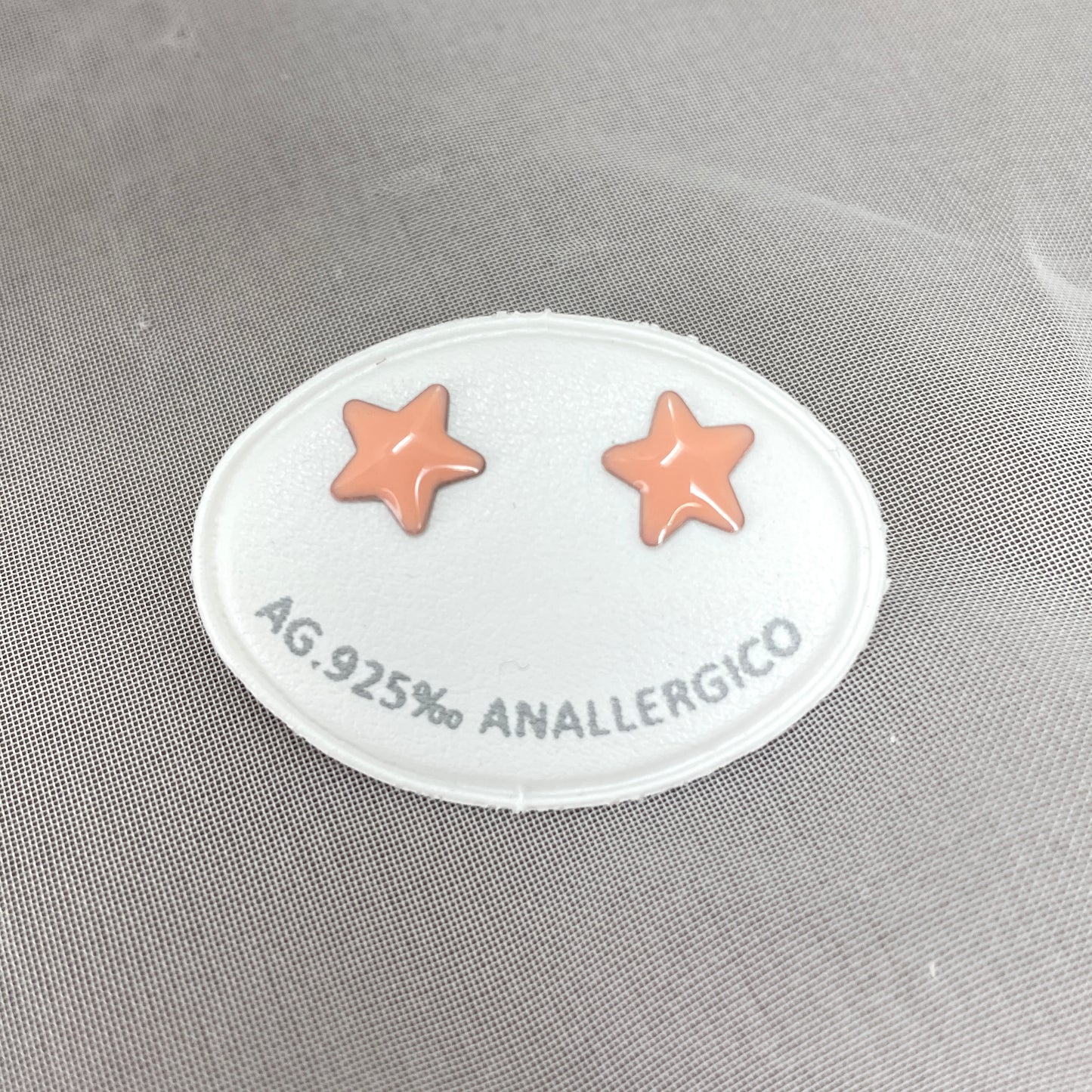 Coppia orecchini a lobo a forma di stella da 0,8 mm smaltati - chiusura a farfallina - Lumiere Bijoux