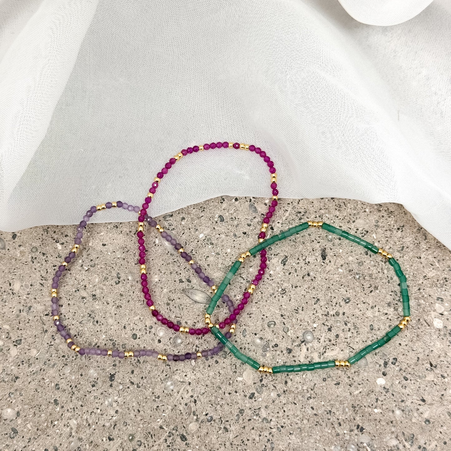 Bracciale elastico perle miyuki multicolore - Lumiere Bijoux