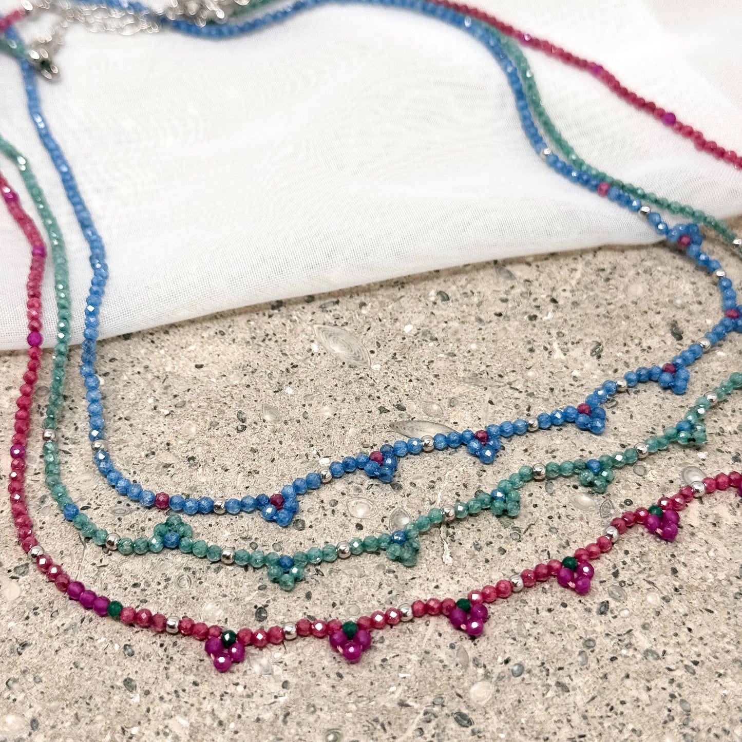 Collana in perline Miyuki a fiore cm 40 Lùmière Bijoux | Collezione Sapore di Mare - Lumiere Bijoux