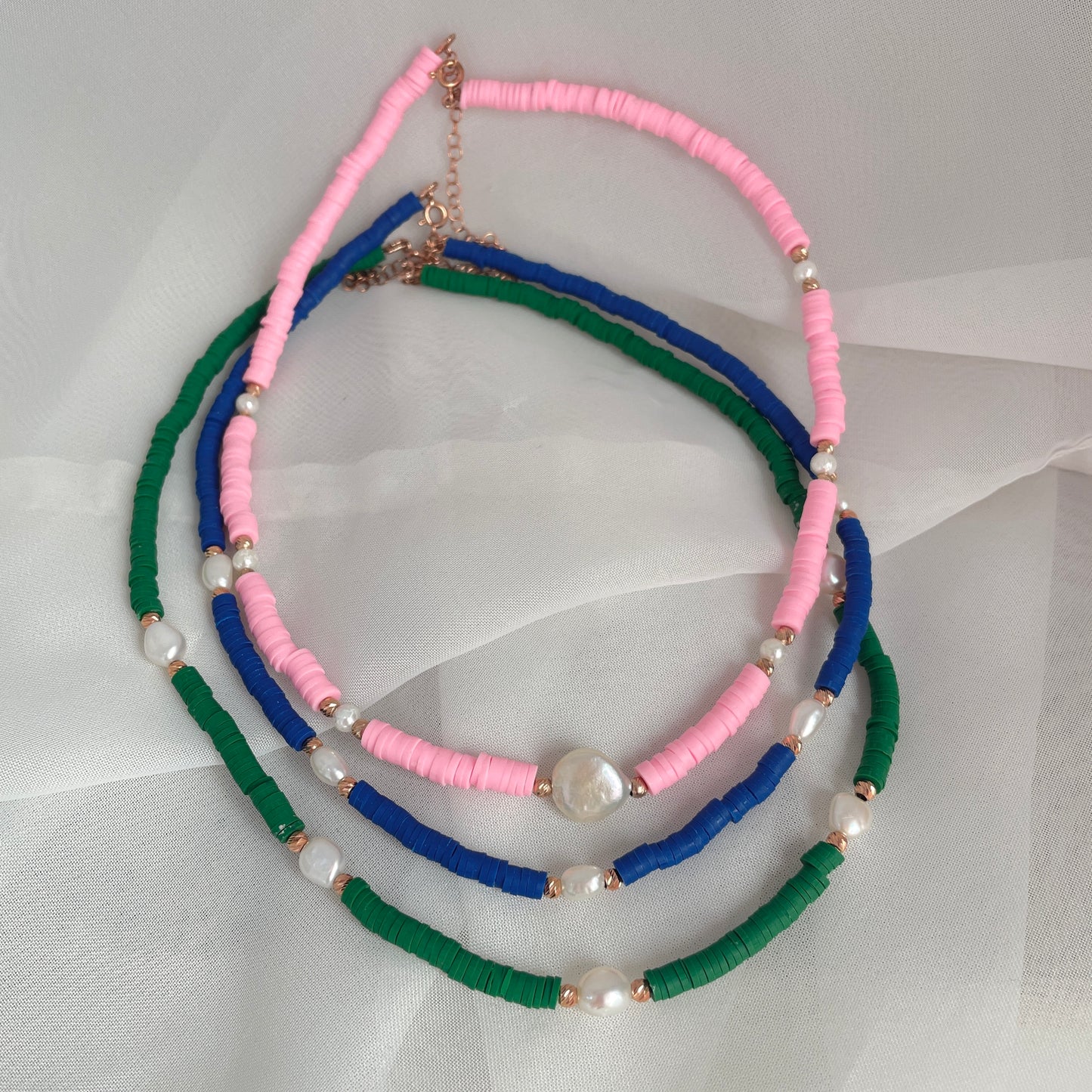 Collana gommini in varie colorazioni - cm 38 - Lumiere Bijoux
