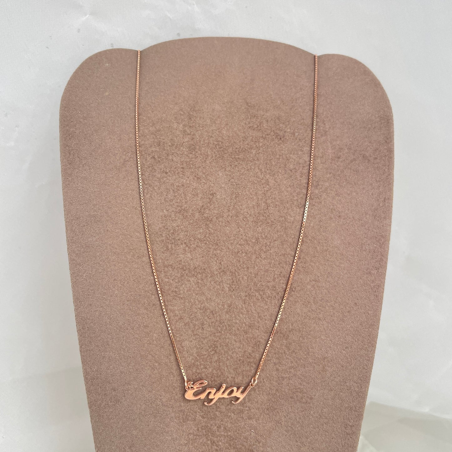Collana catena veneziana cm 40 con scritta Dream o Enjoy o Happy in linea