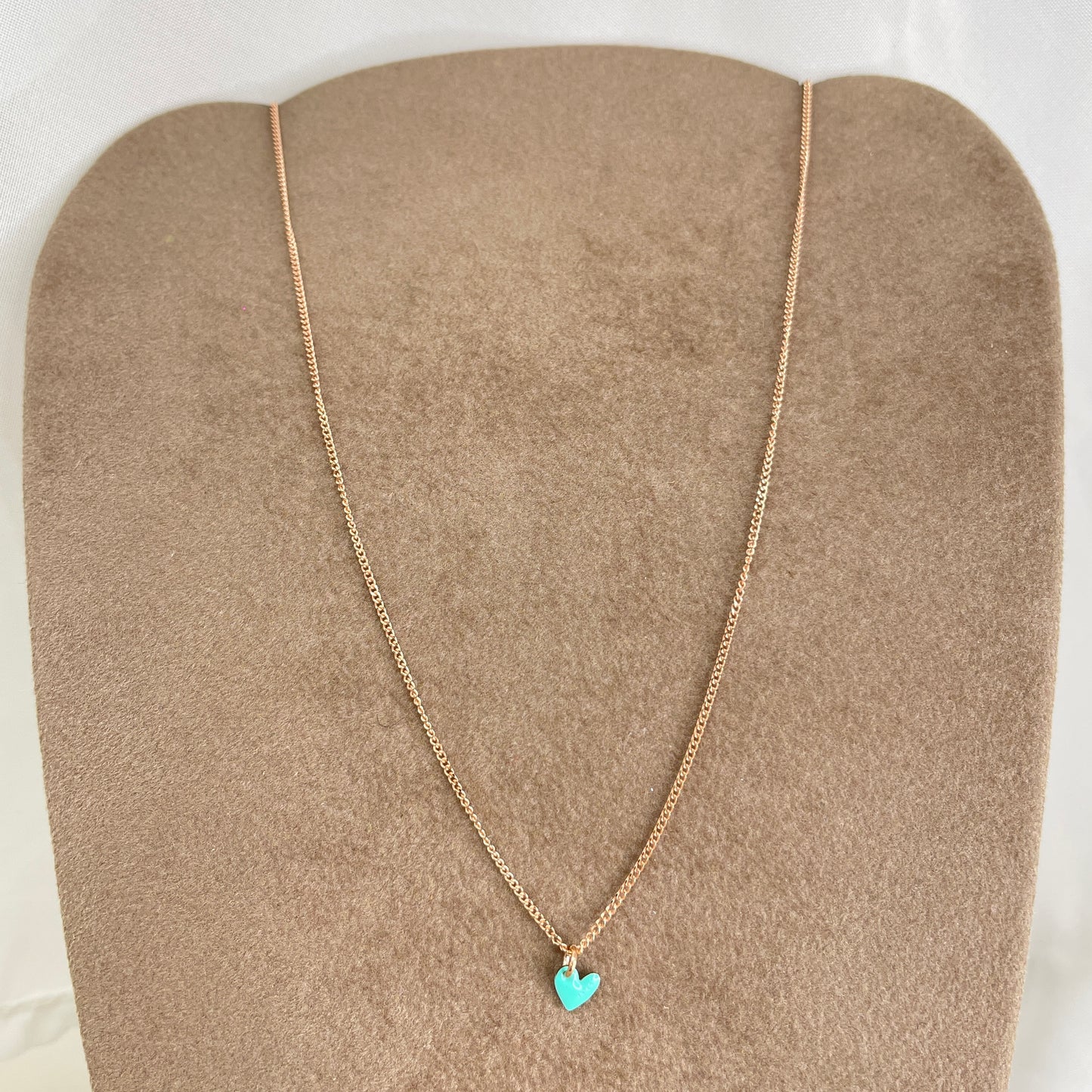 Collana choker grumette con micro cuore sweet da 0,5 mm smaltato 35 cm - Lumiere Bijoux