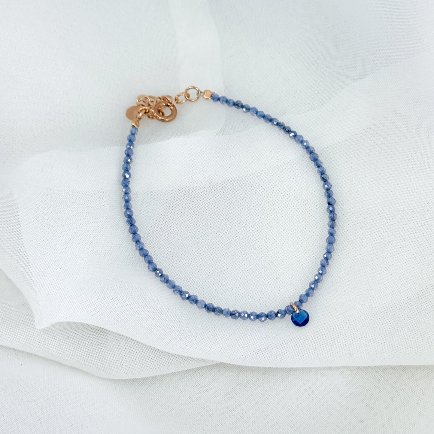 Bracciale cristalli con cristallo singolo pendente - Lumiere Bijoux