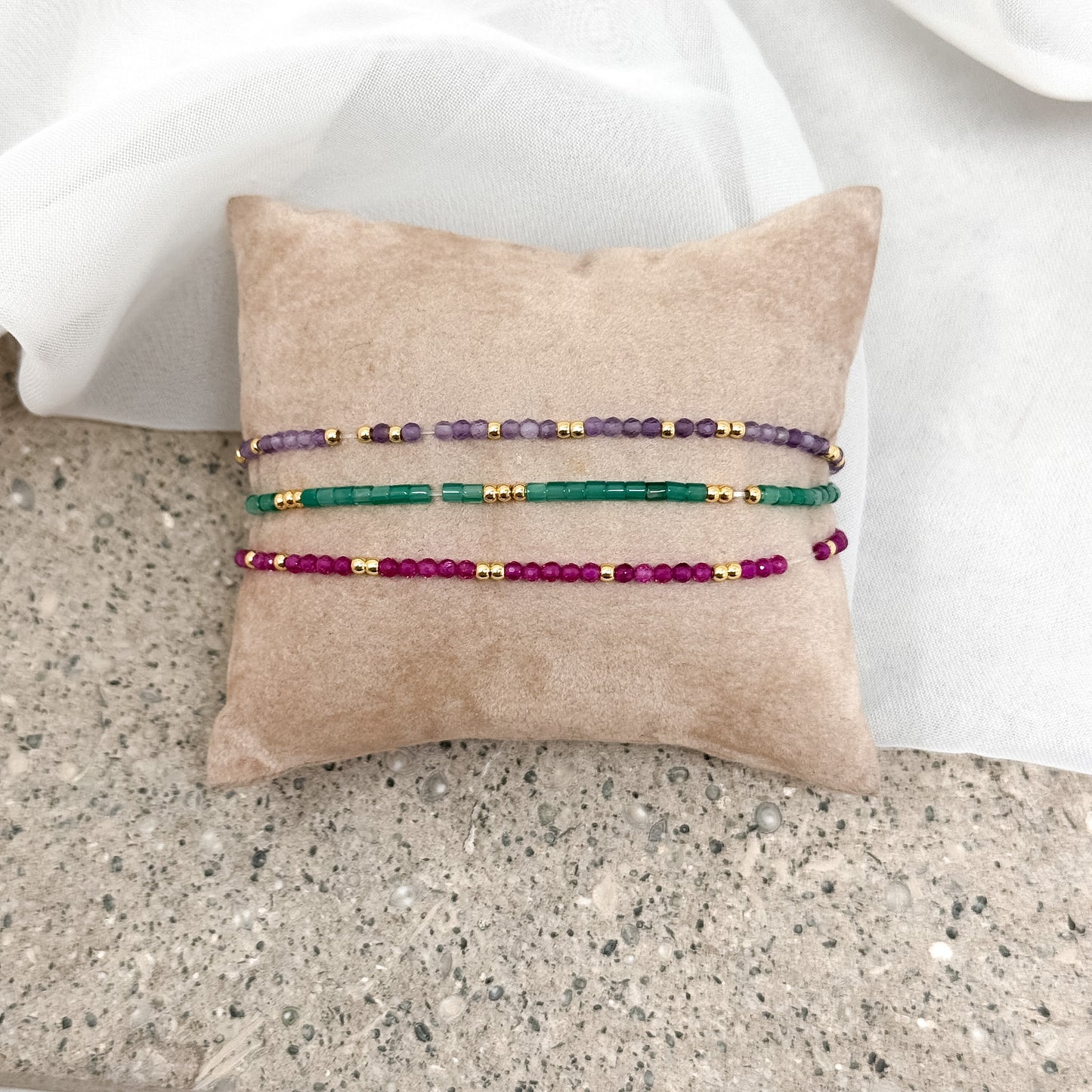 Bracciale elastico perle miyuki multicolore - Lumiere Bijoux
