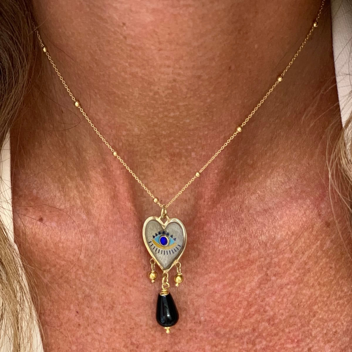 Collana Devota catena micro rosario cm 36 oro giallo - Lumiere Bijoux