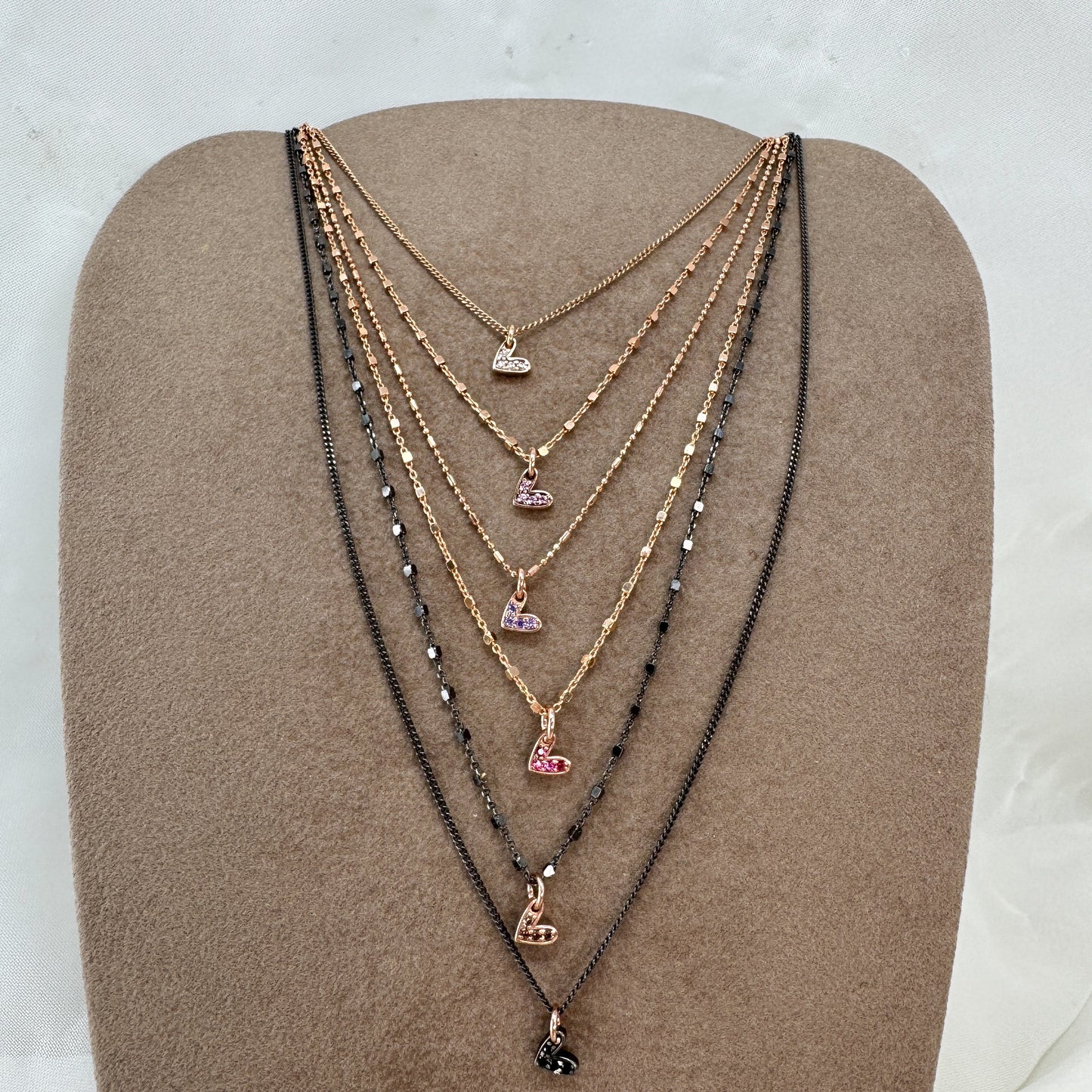 Collana choker cm 35 con micro cuore coccoloso dell'amore - Lumiere Bijoux