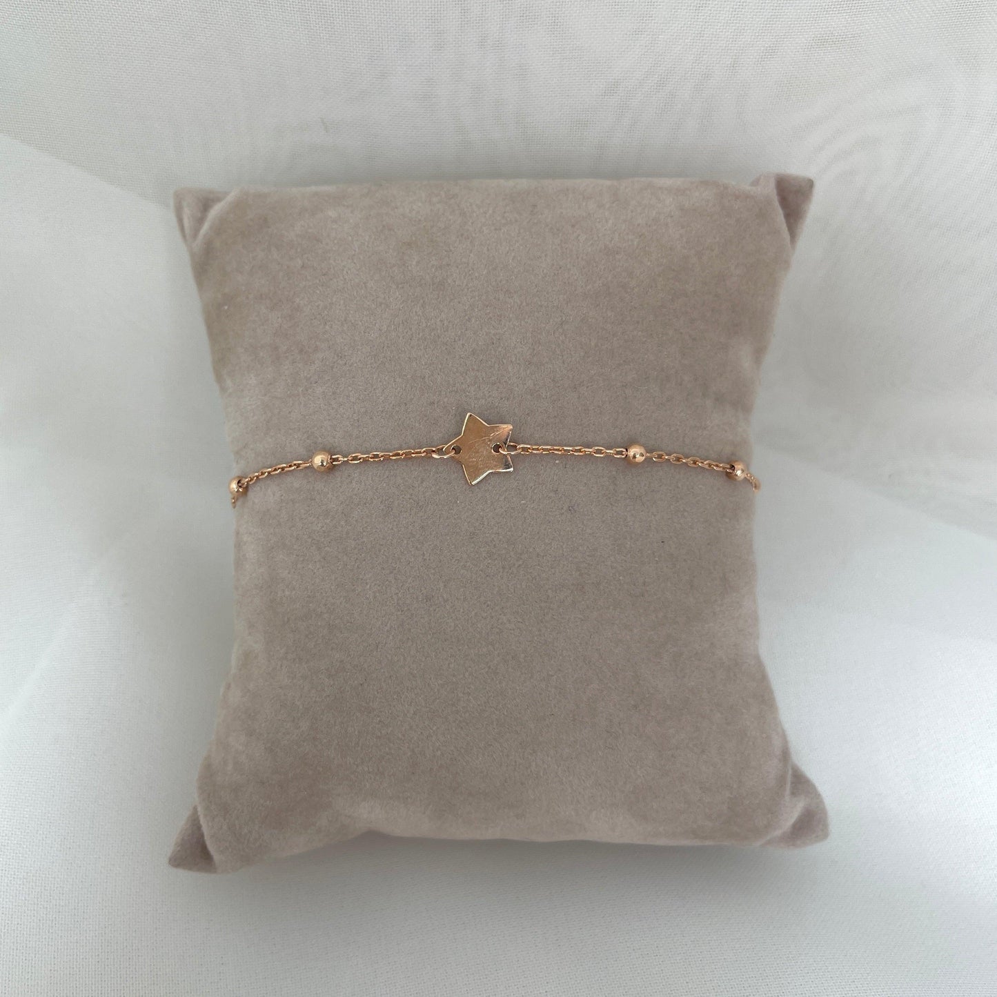 Bracciale micro rosario con stella o cuore in linea cm 17 - Lumiere Bijoux