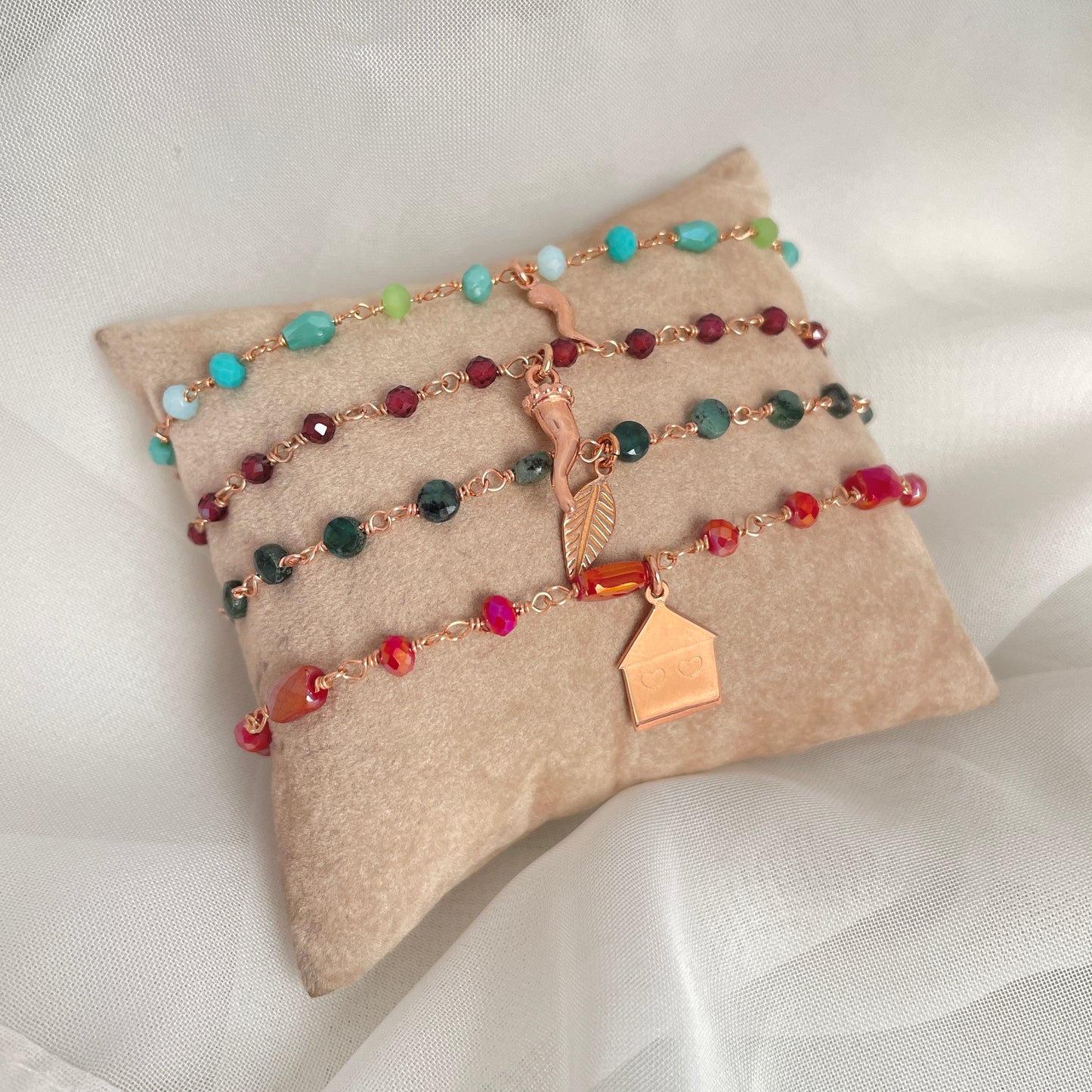Bracciale cristalli e pendente cm 17 - pezzi unici - Lumiere Bijoux