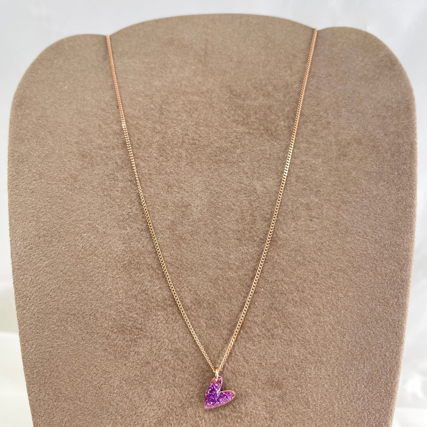 Collana choker grumette con cuore allungato da 0,8 mm smaltato cm 35 - Lumiere Bijoux