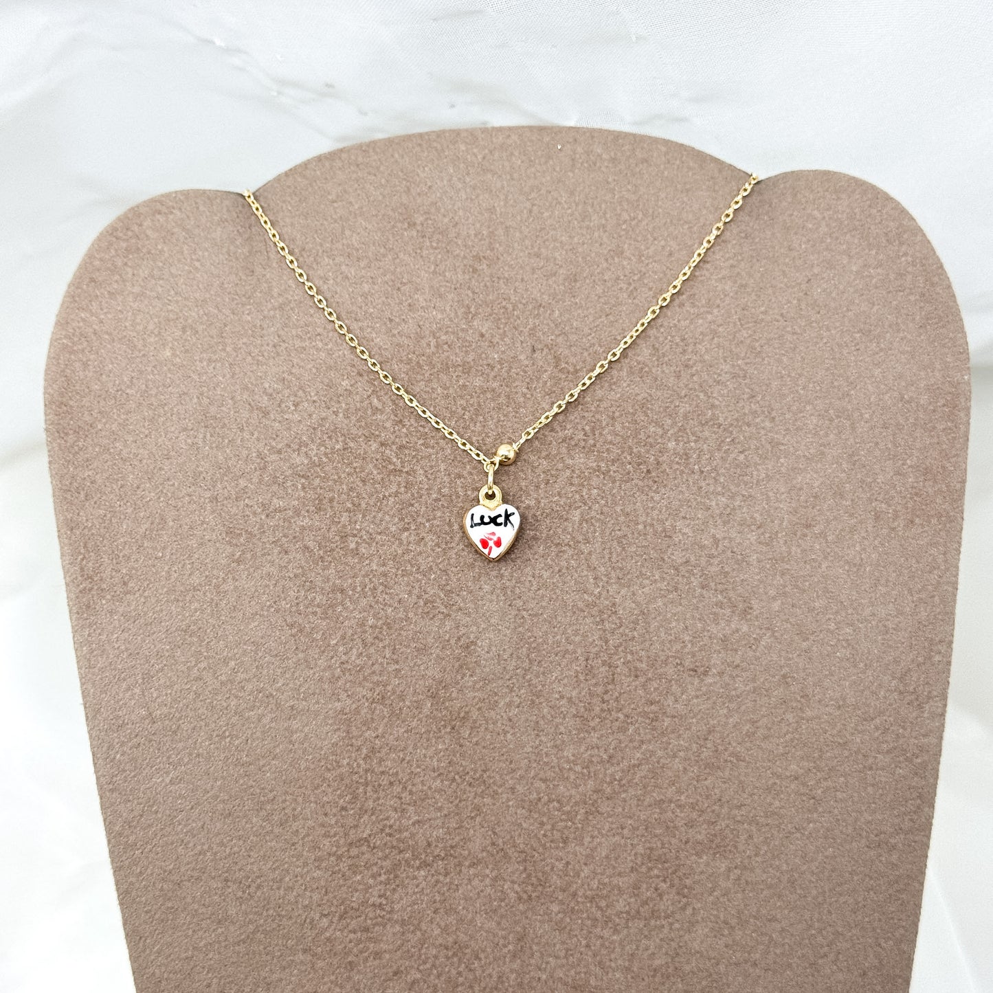 Collana cm 38 pendente a forma di cuore Luck - Lumiere Bijoux