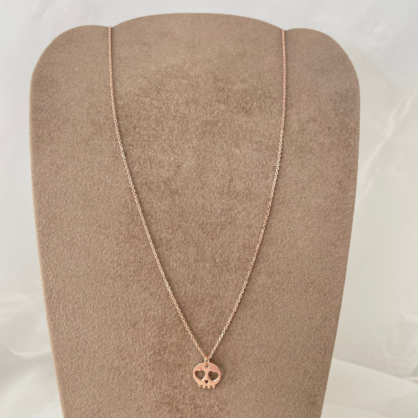 Collana catena forzatina cm 40 con teschietto da 1 cm - Lumiere Bijoux