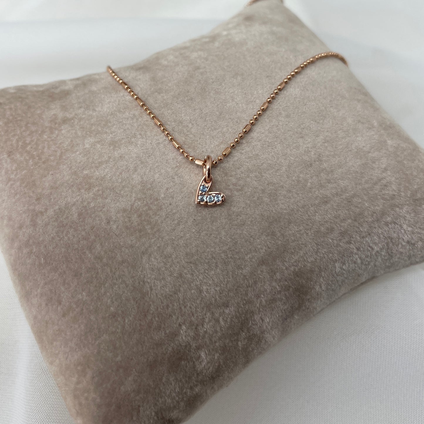 Collana choker cm 35 con micro cuore coccoloso dell'amore - Lumiere Bijoux