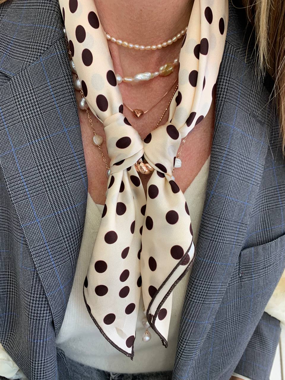 Foulard 100% seta - Pretty Woman Vaniglia - Lumiere Bijoux