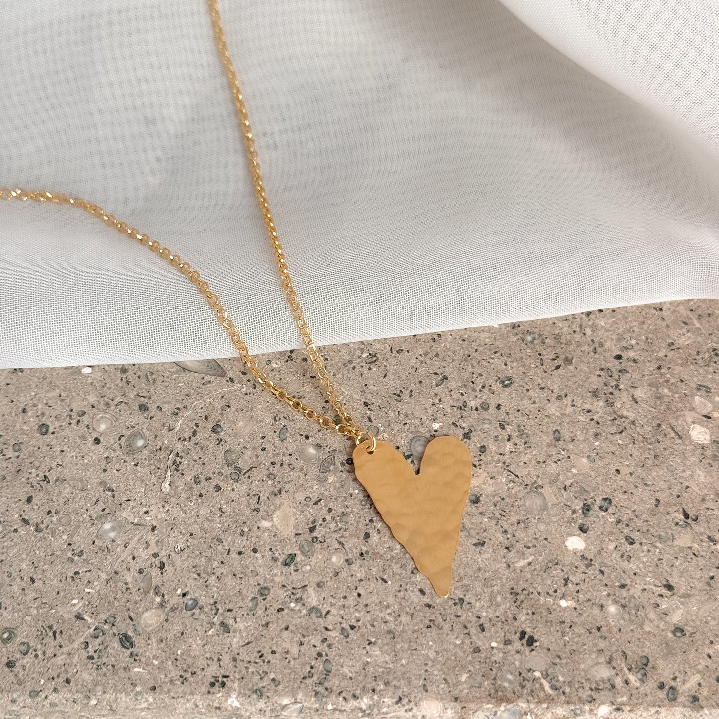 Collana cm 40 cuore Abbraccio da 2.5cm - Lumiere Bijoux