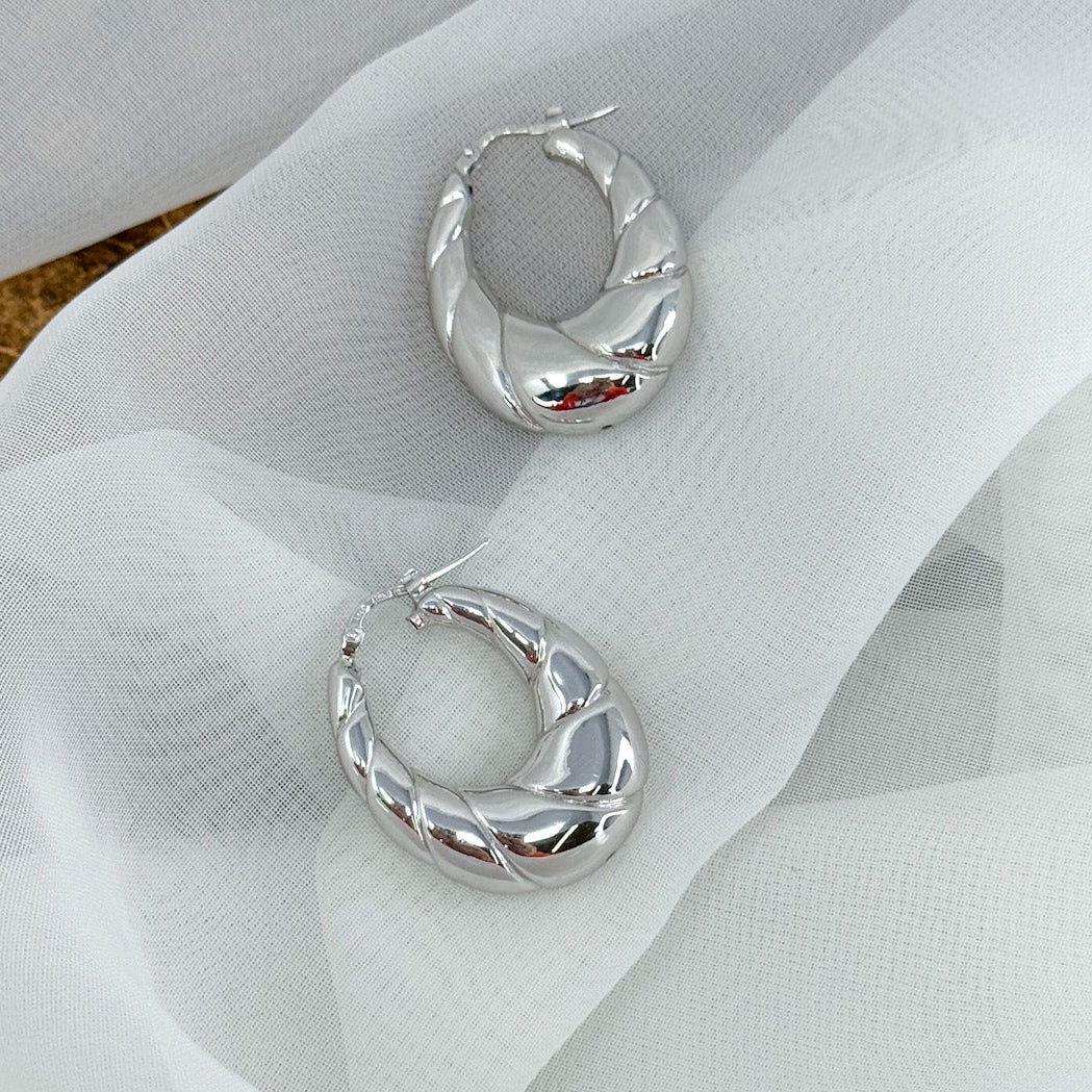 Coppia orecchini scattino bold allungati incisi - Pezzo Unico - Lumiere Bijoux