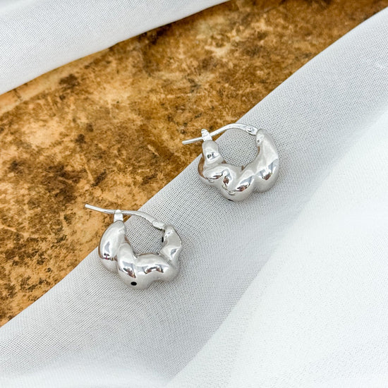 Coppia orecchini cerchietto brioche mini stile vintage - Lumiere Bijoux