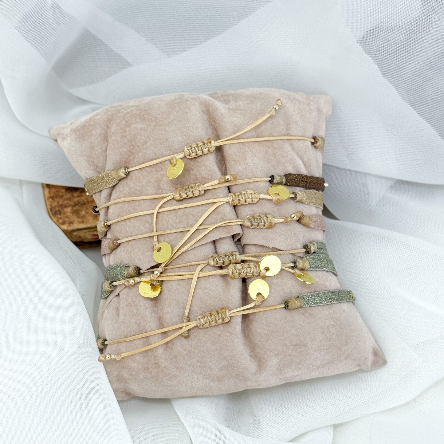 Bracciale Parigi esclusivo in lurex e pietre semi preziose - 0.7cm regolabile - Lumiere Bijoux